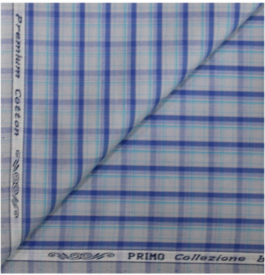 Arvind Pure Cotton Checkered Shirt Fabric