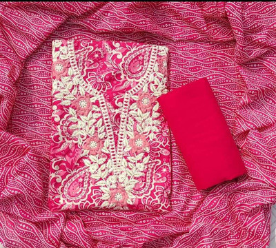 FAB JUNCTION Pure Cotton Printed Salwar Suit Material