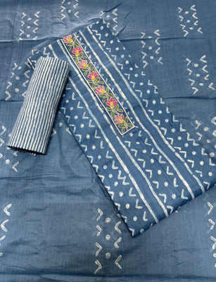 Drashti Creation Cotton Blend Embellished Salwar Suit Material