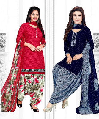 ANIRAV Crepe Printed Salwar Suit Material