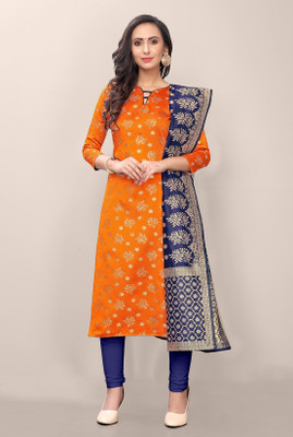 Krishiva Hub Brocade Self Design Salwar Suit Material