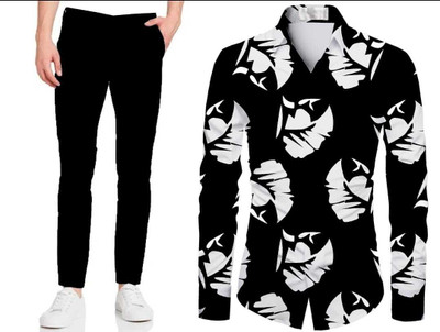 khodiyarfshion Polycotton Solid, Printed Shirt & Trouser Fabric