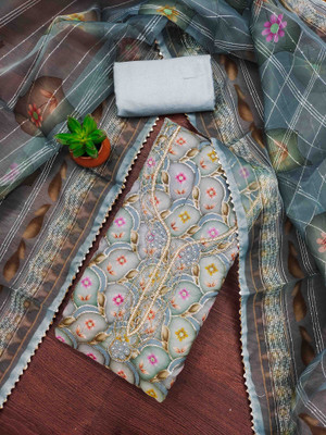 Kimisha Organza Embellished Salwar Suit Material