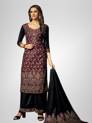 Safaa Acrylic Blend Self Design Kurta & Palazzo Material