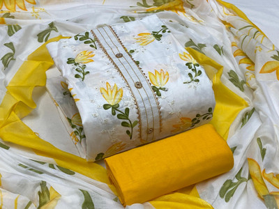 Vinayak fashoin Pure Cotton Embroidered Kurta & Churidar Material
