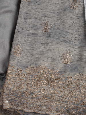 Meena Bazaar Chanderi Embroidered Salwar Suit Material