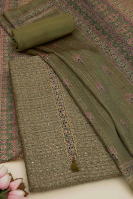 soch Tussar Silk Floral Print Salwar Suit Material