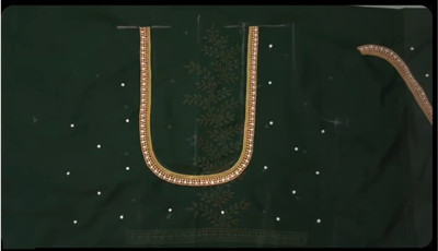 Zaid Collection Art Silk Embroidered Blouse Material