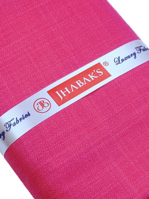 JHABAK'S Cotton Blend Solid Shirt Fabric