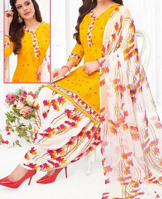 SAPTAPADI DESIGNER Crepe Printed Salwar Suit Material
