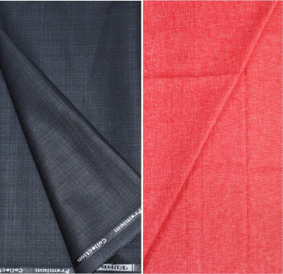 KUNDAN SULZ GWALIOR Cotton Blend Self Design Shirt & Trouser Fabric