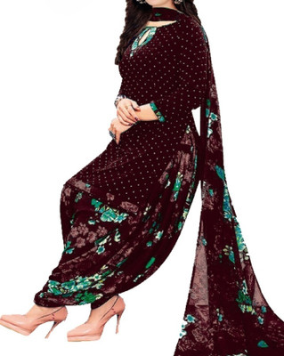 KASHII ENTERPRISE Crepe Printed Kurta & Patiyala Material