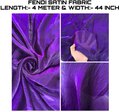 KRISHNAM TRENDS Silk Blend Self Design Multi-purpose Fabric