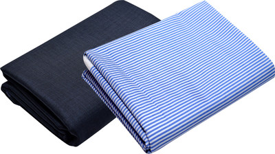 KUNDAN SULZ GWALIOR Cotton Blend Striped Shirt & Trouser Fabric