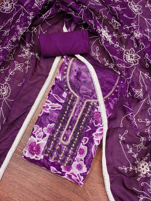 Tasrika Organza Floral Print Salwar Suit Material