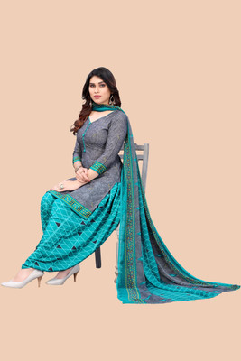 HLSILK Crepe Self Design Salwar Suit Material