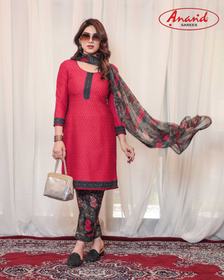 Anand Sarees Crepe Floral Print Salwar Suit Material