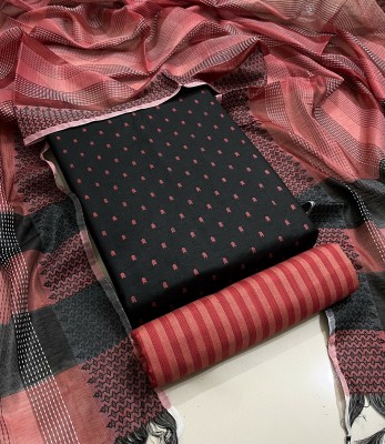 IBRANA Cotton Blend Self Design Salwar Suit Material