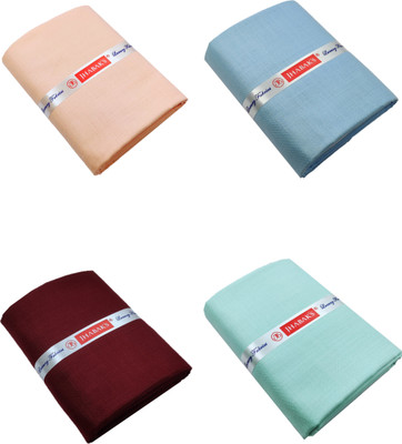 JHABAK'S Cotton Blend Self Design Shirt Fabric