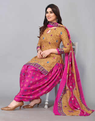 Samah Cotton Blend Printed Salwar Suit Material