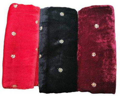 Fashion World Zone Velvet Embroidered Blouse Material