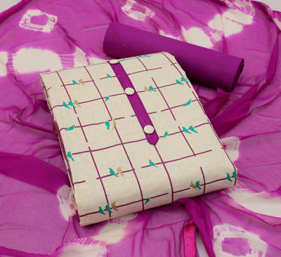 PandadiSaree Cotton Blend Printed Salwar Suit Material