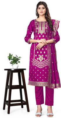SHREE HARI FAB Art Silk Self Design Kurta & Churidar Material