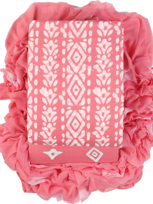 YANKITA Cotton Blend Printed Kurta & Patiyala Material