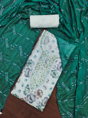 Blissta Organza Embroidered Salwar Suit Material