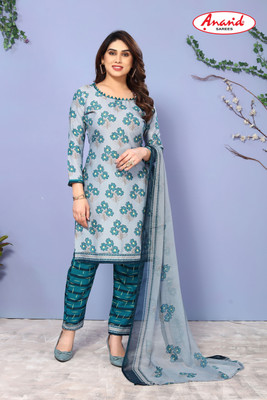 ANAND Crepe Chevron/Zig Zag Salwar Suit Material