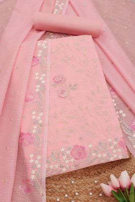 soch Cotton Blend Embroidered Salwar Suit Material