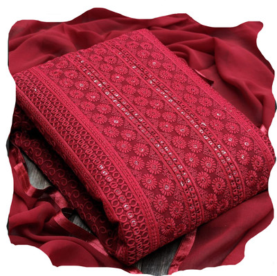 JODHAL CREATION Georgette Embroidered Salwar Suit Material