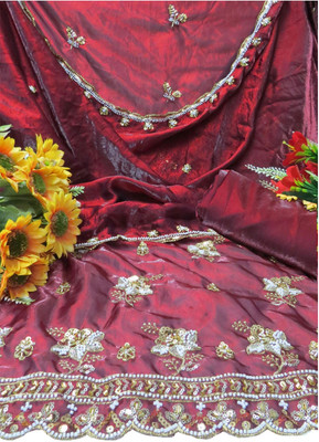 arti creation Pure Silk Embellished Salwar Suit Material