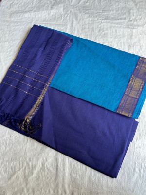 HEARTLOOM Pure Cotton Self Design Salwar Suit Material