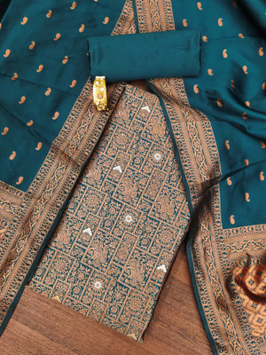 manvaa Jacquard Solid Salwar Suit Material