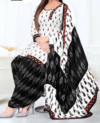 HLSILK Crepe Self Design Salwar Suit Material
