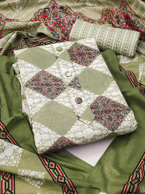 krishna boutique Pure Cotton Printed Salwar Suit Material
