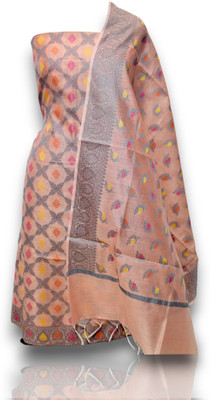 pahnawa handloom Cotton Silk Embroidered Salwar Suit Material
