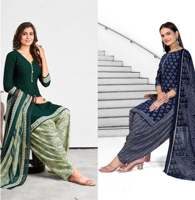 laxmi creation Crepe Printed Salwar Suit Material