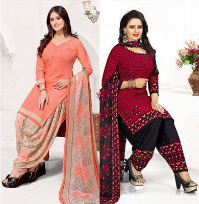 SIMPLYETHNIC Crepe Self Design Salwar Suit Material