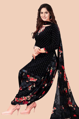 Krishani Creation Crepe Floral Print Salwar Suit Material