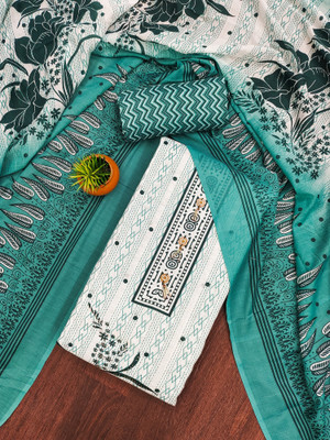 PANZORA Cotton Blend Printed Salwar Suit Material