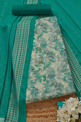 soch Chanderi Floral Print Salwar Suit Material