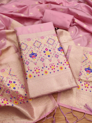 PandadiSaree Cotton Silk Embellished Salwar Suit Material