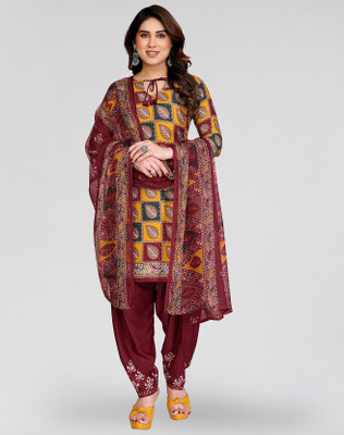 Nirvaan Crepe Printed Salwar Suit Material