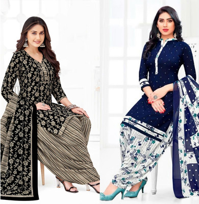 HouseOfCommon Crepe Self Design, Printed Salwar Suit Material