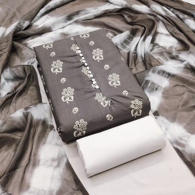 ShopGlobal Chiffon Embroidered Salwar Suit Material