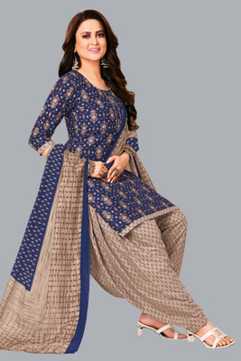 Simmu Pure Cotton Printed Kurta & Patiyala Material