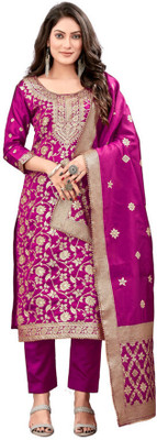 SHREE HARI FAB Art Silk Self Design Kurta & Churidar Material