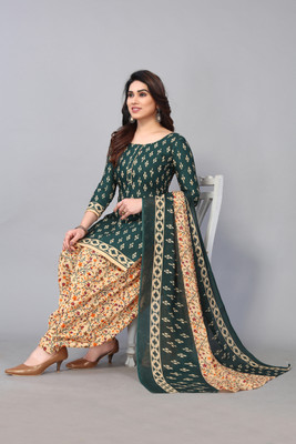 Kayimi Cotton Blend Printed Kurta & Patiyala Material